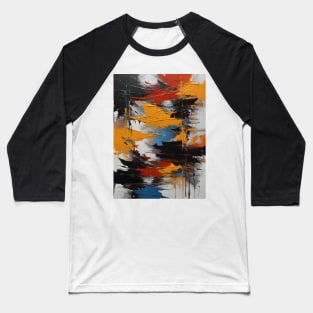 Autumn Leaves Abstract Action Baseball T-Shirt